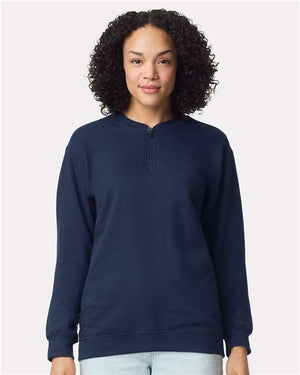 12465 Softstyle® Midweight 1/4 Zip Sweatshirt