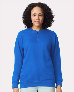 12465 Softstyle® Midweight 1/4 Zip Sweatshirt