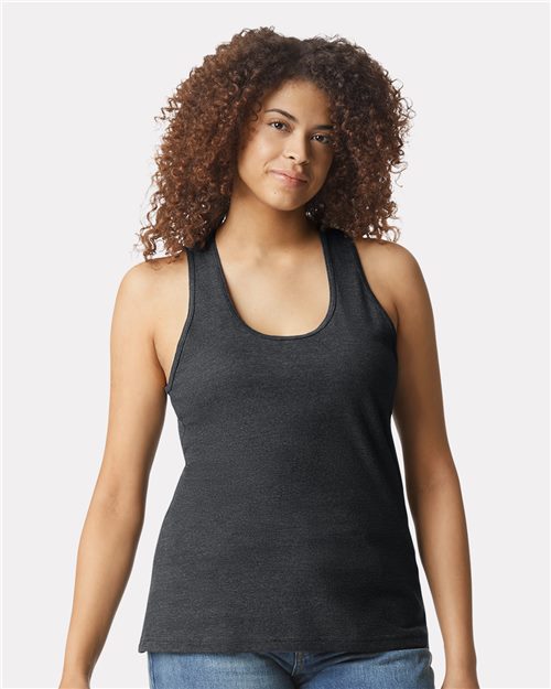 11670 Softstyle® Women’s CVC Racerback Tank Top