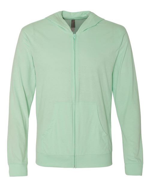 4164 Sueded Long Sleeve Hooded Full Zip